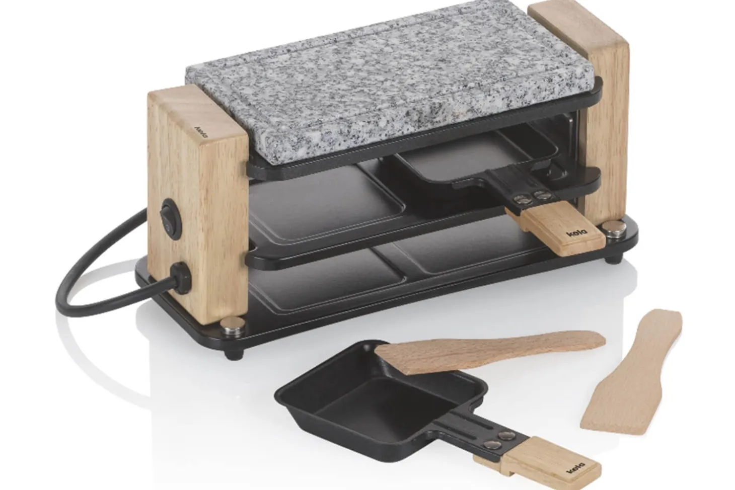 Appareil à raclette/pierrade Kela Bedretto pour 2 personnes