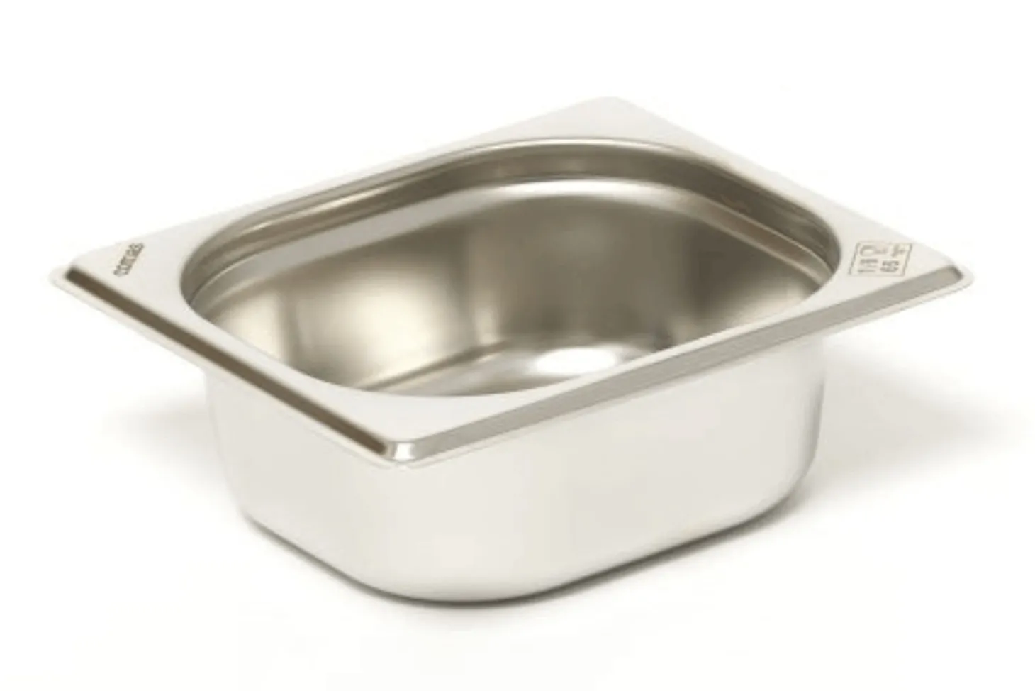 Bac gastronorme GN 1/6 inox 18/0 1L Comas - Hauteur 6,5cm