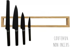 Barre aimantée artisanale Clap Design en chêne 57cm