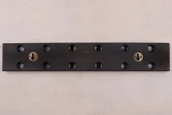 Barre aimantée artisanale Essences Creations en ébène du Gabon 45cm 6 places - N°1