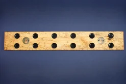 Barre aimantée artisanale Essences Creations en bouleau madré 43cm - 6 places
