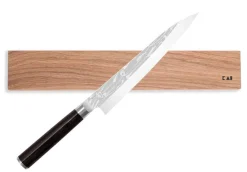 Barre aimantée chêne KAI haut de gamme pour couteaux de cuisine