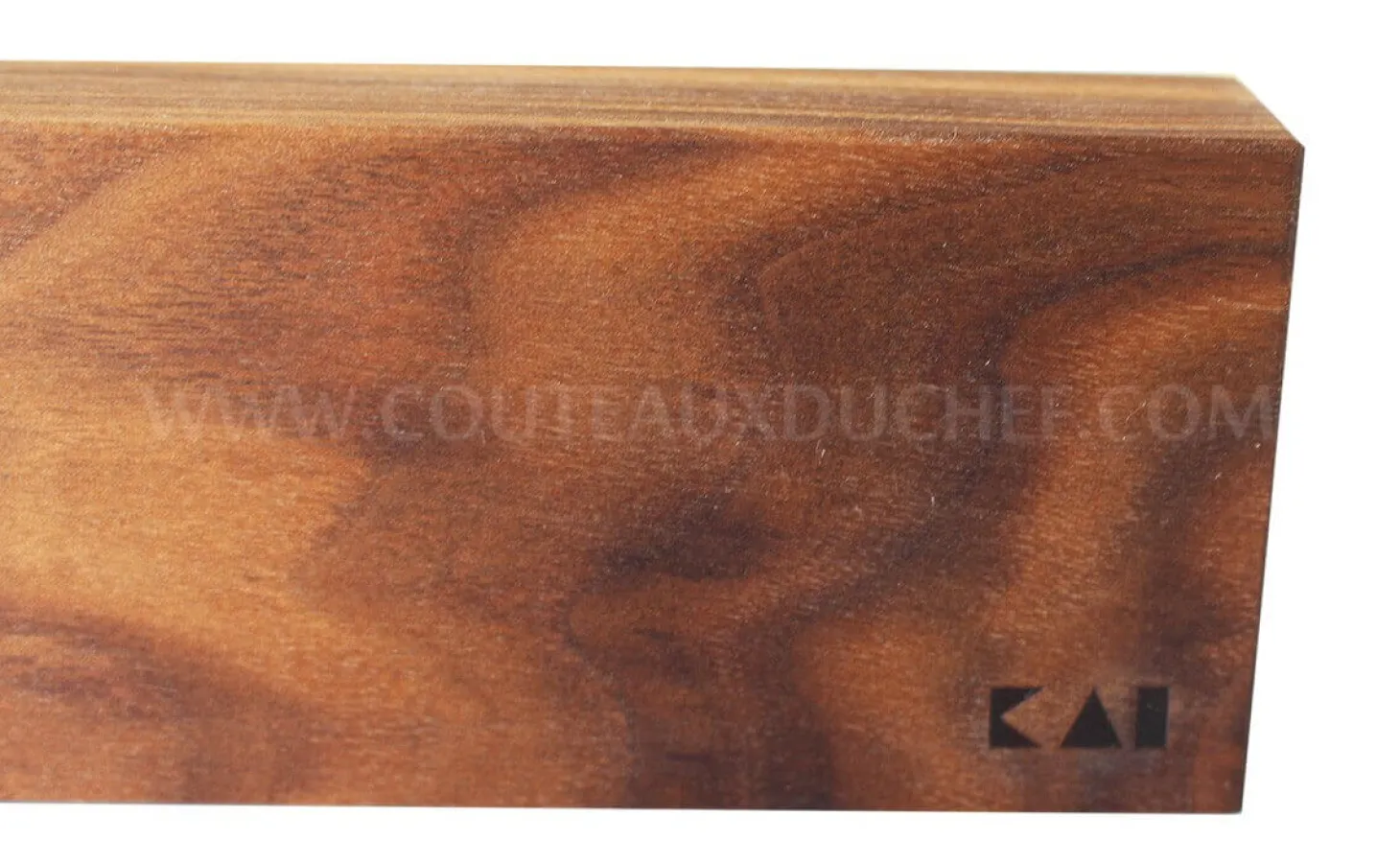 Barre aimantée KAI haut de gamme en noyer pour couteaux de cuisine