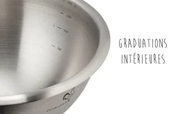 Bassine patissière demi sphère De Buyer Cul-de-Poule inox revêtement silicone