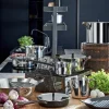 Batterie de cuisine Alessi Edo 7 pièces acier inox 18/10 design par Patricia Urquiola