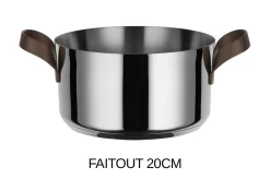 Batterie de cuisine Alessi Edo 7 pièces acier inox 18/10 design par Patricia Urquiola