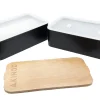 Bento Akinod 11:46 noir avec couvercle en acacia 1,4L