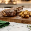 Billot de cuisine Wusaki en bois d'acacia damier 43 x 30,5 x 3,5cm