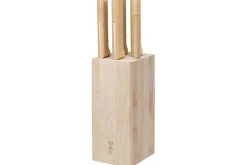 Bloc bois de hêtre 5 couteaux cuisine Opinel Parallèle