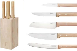 Bloc bois de hêtre 5 couteaux cuisine Opinel Parallèle