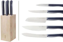 Bloc bois de hêtre 5 couteaux cuisine Opinel Intempora