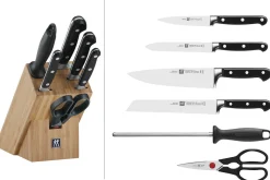 Bloc couteaux bambou 6 pièces Zwilling Professionnal S lames forgées