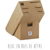 Bloc couteaux hêtre 7 pièces Zwilling Professionnal S lames forgées