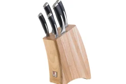 Bloc 5 couteaux style japonais acier inox Kyu Richardson