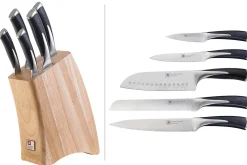 Bloc 5 couteaux style japonais acier inox Kyu Richardson