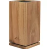 Bloc couteaux vide rotatif Cristel en bois d'acacia