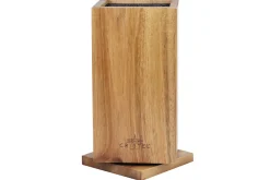 Bloc couteaux vide rotatif Cristel en bois d'acacia