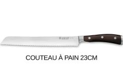 Bloc couteaux Wüsthof Ikon en frêne - 7 couteaux forgés et 2 accessoires