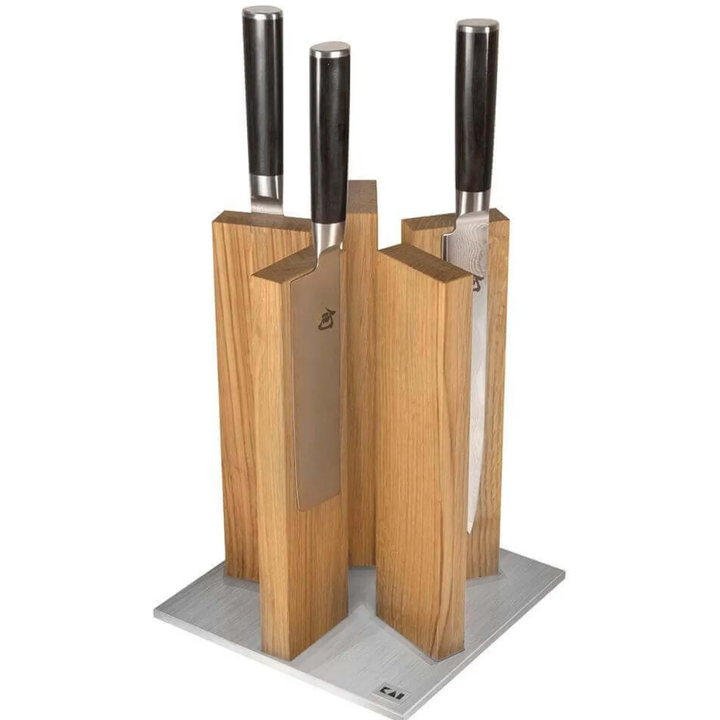 Bloc cuisine vide KAI Stonehenge aimanté en chêne et acier inoxydable - 10 places