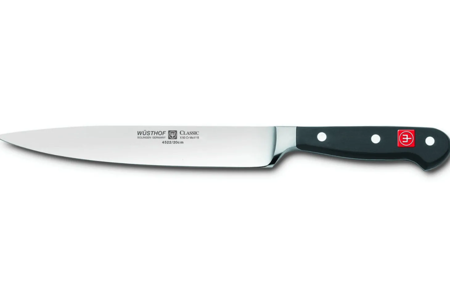 Bloc cuisine Wusthof Classic forgés 7 pièces - 5 couteaux + 1 fusil et une paire de ciseaux