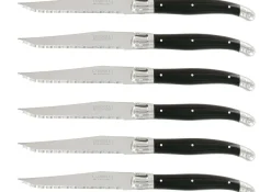 Bloc de 6 couteaux à steak microdentés Laguiole par André Verdier