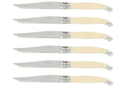 Bloc de 6 couteaux à steak microdentés Laguiole par André Verdier