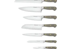 Bloc de 7 couteaux Wusthof Classic Colour Velvet Oyster forgés
