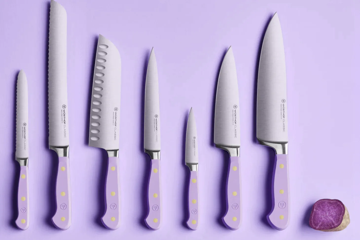 Bloc de 7 couteaux Wusthof Classic Colour Purple Yam forgés
