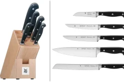 Bloc en chêne WMF Spitzenklasse Plus 5 couteaux de cuisine rivetés