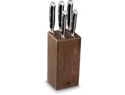 Bloc en noyer SABATIER International Ysis 5 couteaux de cuisine