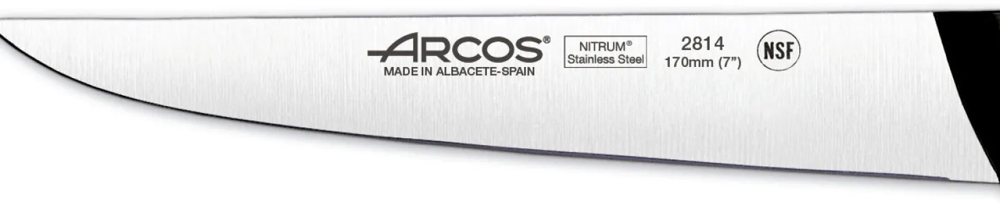 Bloc en pin 5 couteaux + ciseaux Arcos UNIVERSAL lames acier inox NITRUM