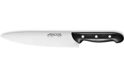 Bloc en pin 4 couteaux + 1 fusil Arcos MAITRE lames acier inox NITRUM