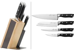 Bloc Sabatier International Oslo en bois + 4 couteaux Hercules