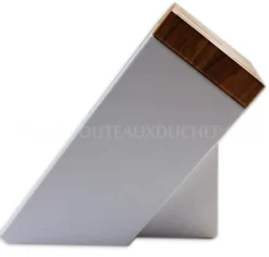 Bloc SABATIER Provençao en olivier laqué blanc 5 couteaux forgés acier inox