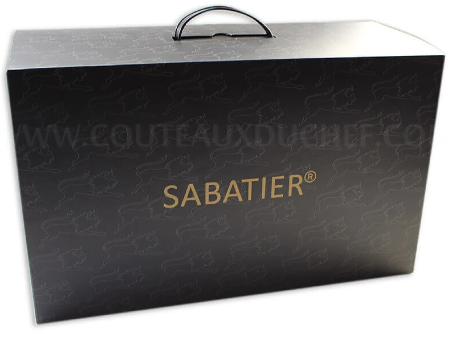 Bloc SABATIER Provençao en olivier laqué blanc 5 couteaux forgés acier inox