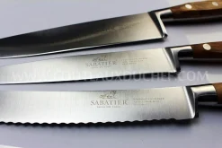 Bloc SABATIER Provençao en olivier laqué blanc 5 couteaux forgés acier inox