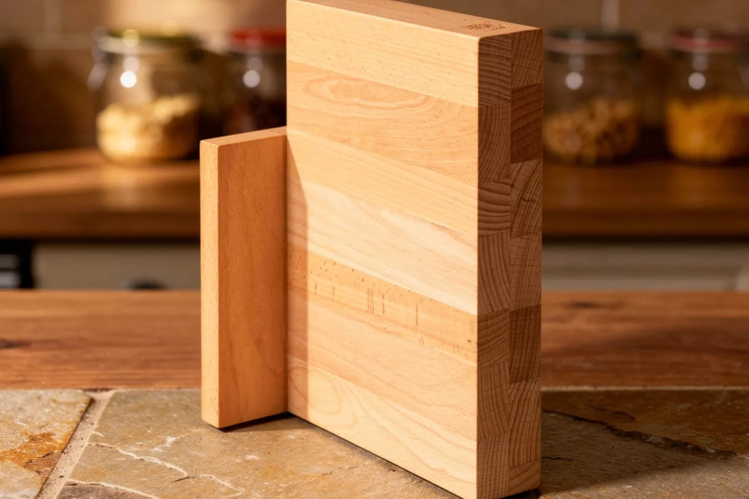 Bloc vide aimanté Artelegno Milano en bois de hêtre pour 6 couteaux de cuisine