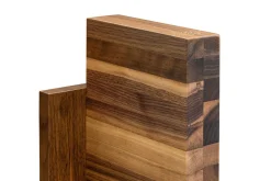 Bloc vide aimanté Artelegno Milano bois de noyer pour 6 couteaux de cuisine