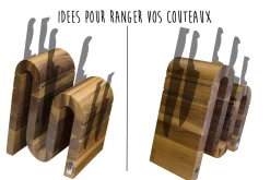 Bloc vide Artelegno Grand Prix Chicane S pour 9 couteaux de cuisine