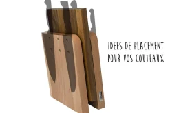 Bloc vide Artelegno Grand Prix pour 6 couteaux de cuisine + 1 planche à découper