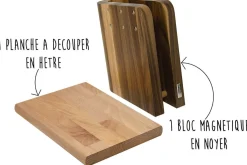 Bloc vide Artelegno Grand Prix pour 6 couteaux de cuisine + 1 planche à découper