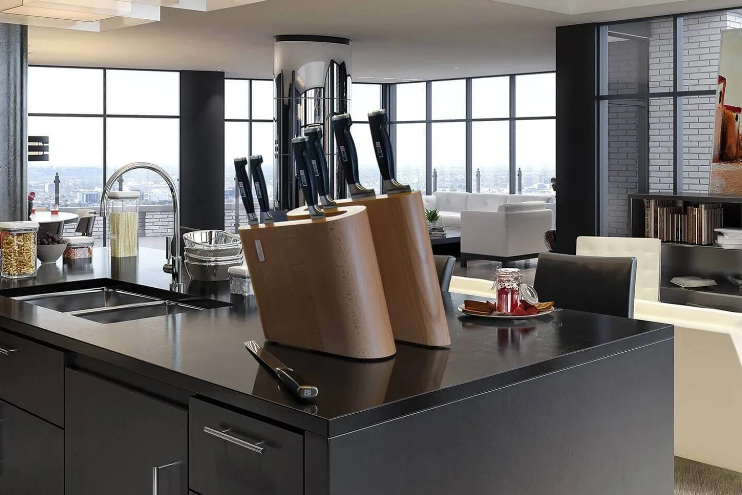 Bloc vide Artelegno Grand Prix S pour 10 couteaux de cuisine