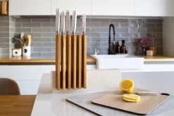 Bloc vide artisanal Arcos Petra en pierre et bois 28x36,4x7,8cm