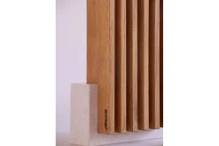 Bloc vide artisanal Arcos Petra en pierre et bois 28x36,4x7,8cm
