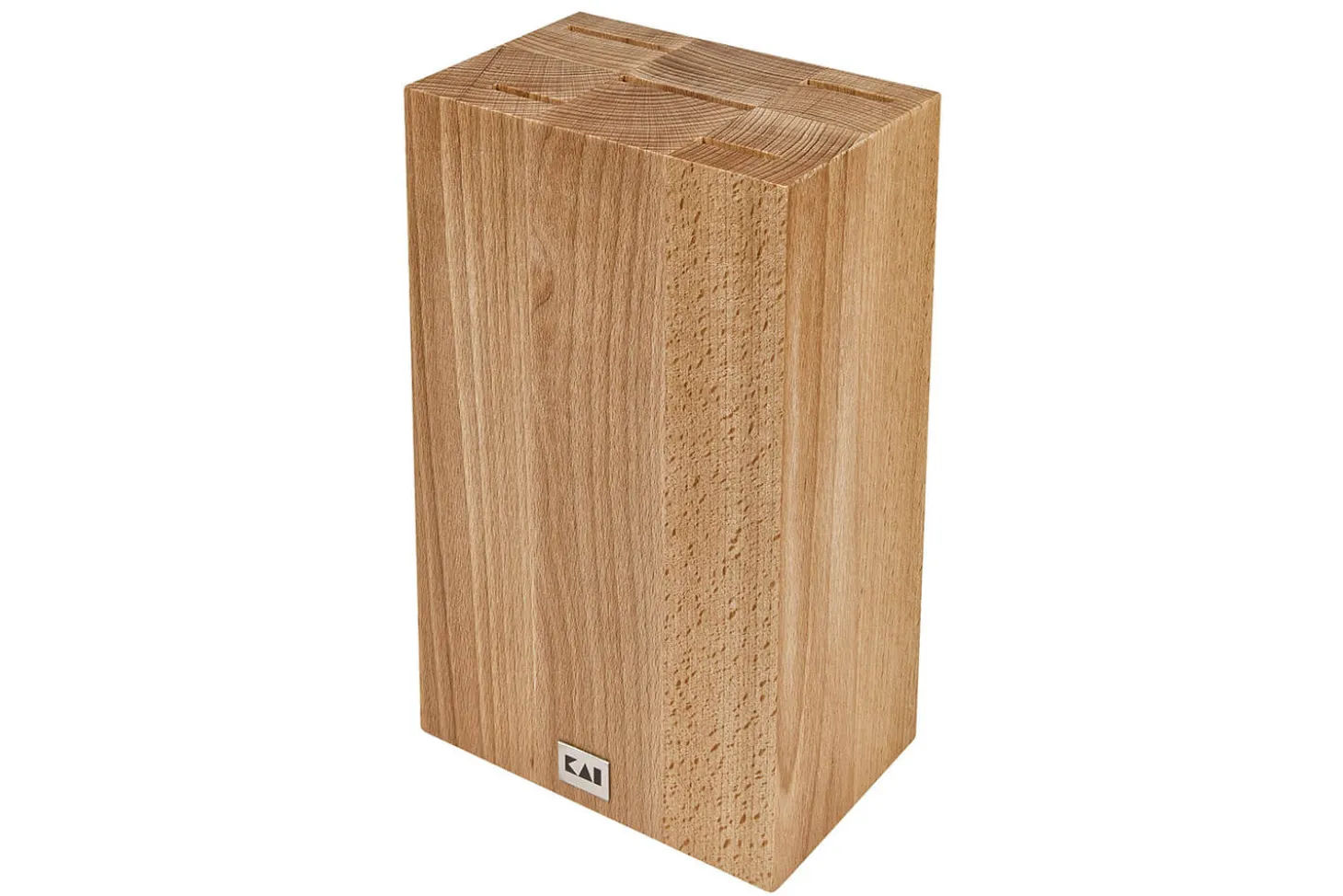 Bloc vide KAI design contemporain en hêtre pour 5 couteaux de cuisine