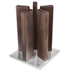 Bloc vide KAI Stonehenge aimanté noyer et inox pour 10 couteaux