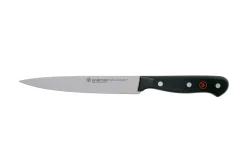 Bloc Wüsthof Gourmet 5 pièces - 3 couteaux + 1 fusil et une paire de ciseaux