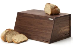 Boite à pain Continenta en bois de noyer 40x26x18,5cm