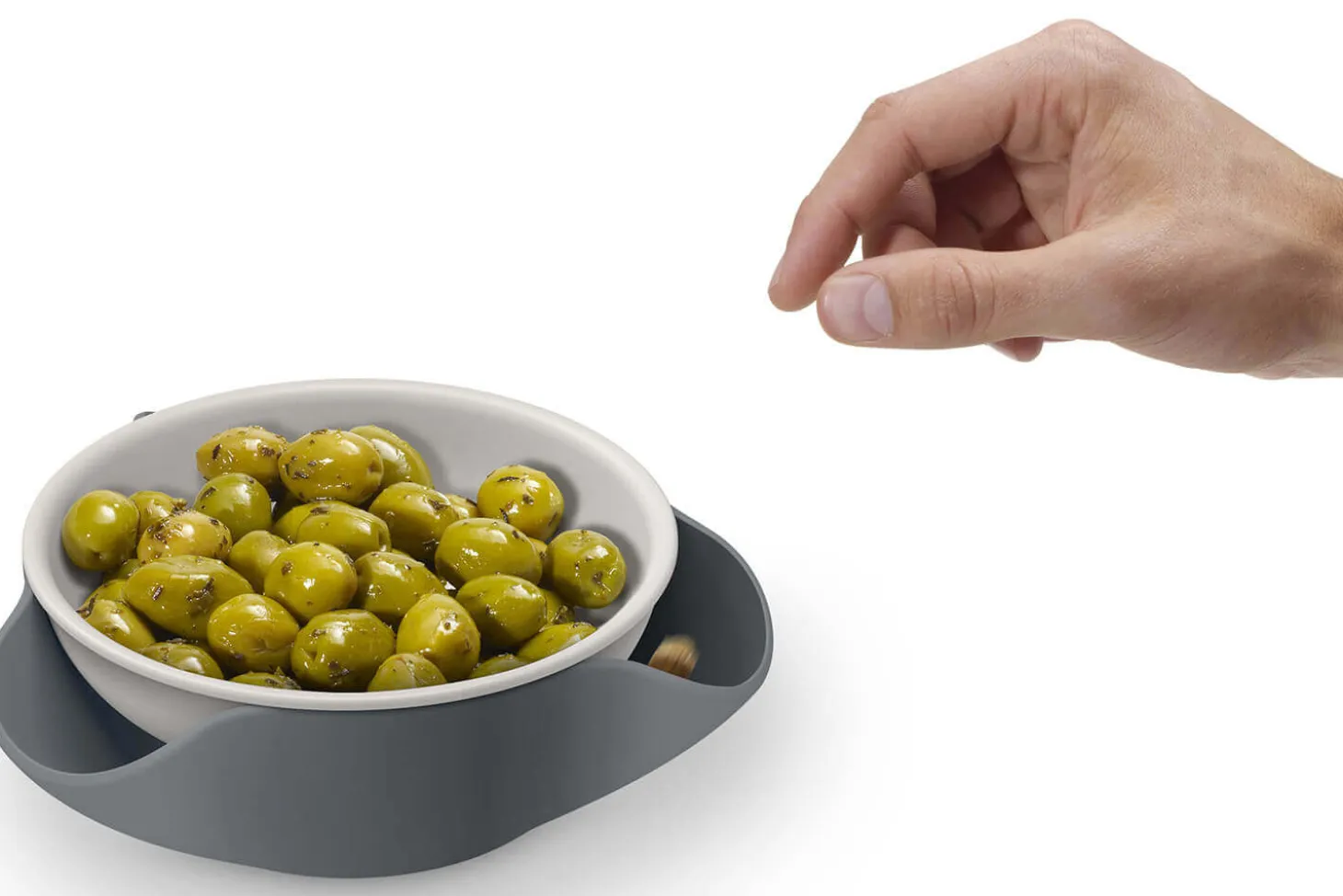 Bol de service Joseph Joseph Double-Dish avec base de récupération des déchets