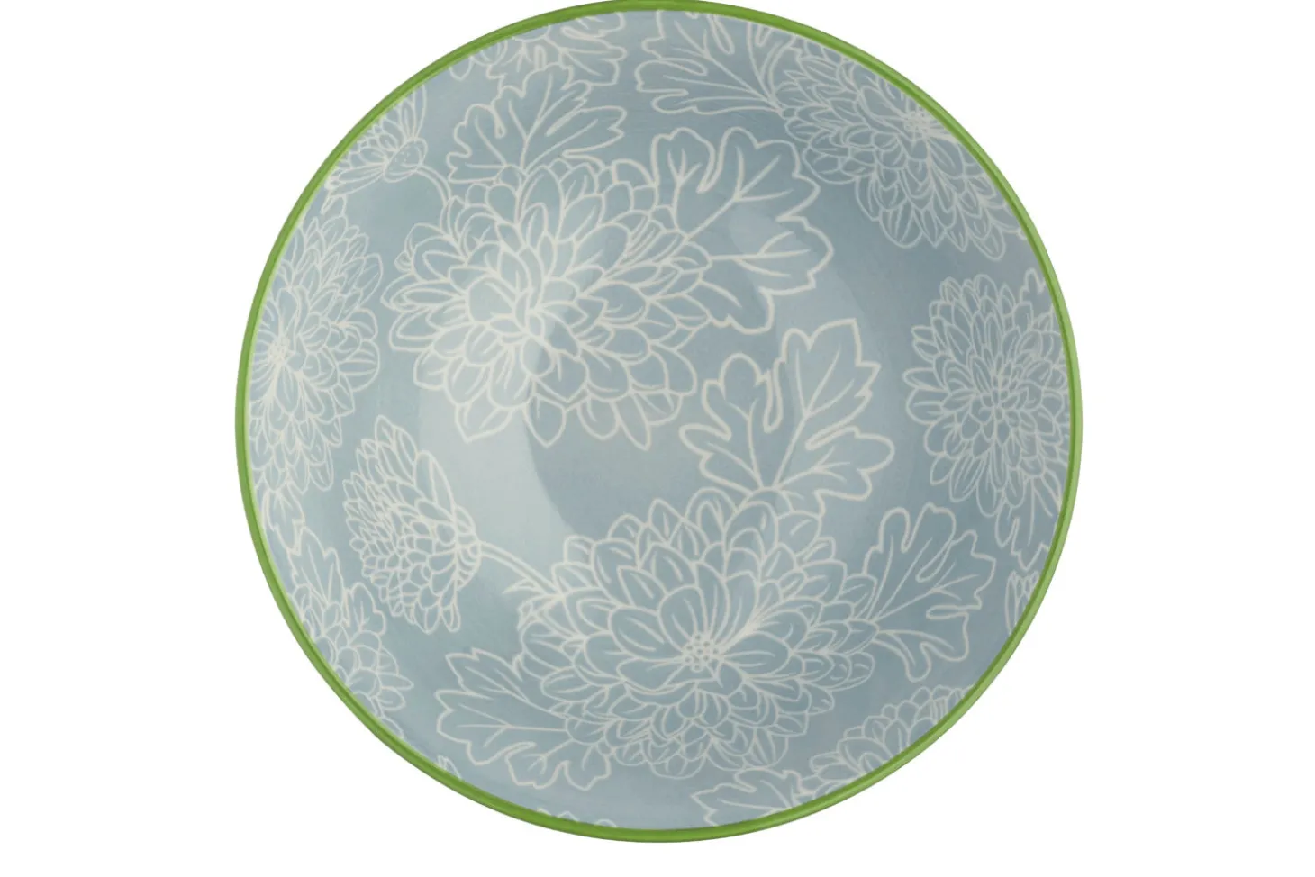 Bol en grès émaillé Kitchen Craft à motif floral gris et rouge